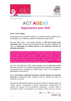 ACT AGEAS - Negociações para 2024